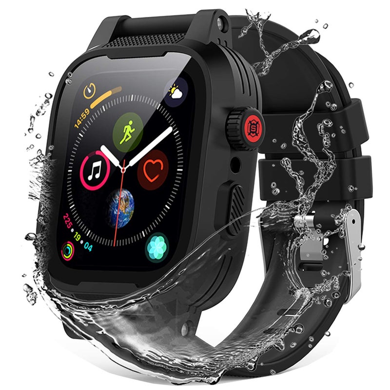 YOGRE Apple Watch 44mm Case Series 6/5/4/SE, Waterproof Protective Case with Built-in Screen Protector, Dustproof Shockproof Case for iWatch Series 6/5/4/SE - Image 1